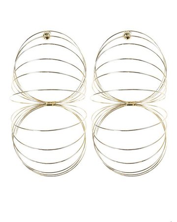 Y/Project Gold Slinky Earrings in Gold