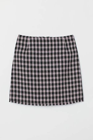 Jacquard-weave Skirt - Black