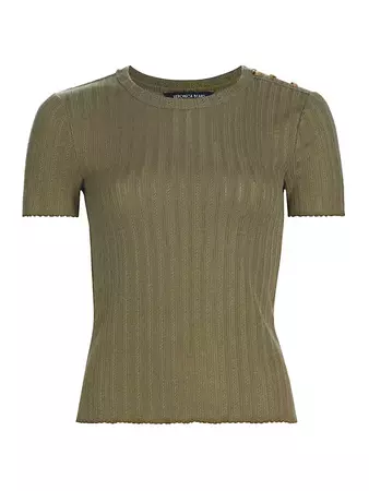 Shop Veronica Beard Draya Knit T-Shirt | Saks Fifth Avenue