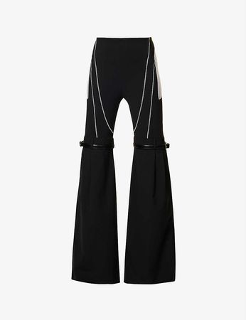 COPERNI - Hybrid wide-leg mid-rise woven trousers | Selfridges.com