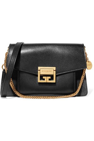 Givenchy | GV3 small textured-leather and suede shoulder bag | NET-A-PORTER.COM