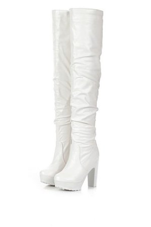 white over the knee boots - Buscar con Google