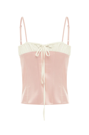 with Jean Sylvie corset set top in baby pink