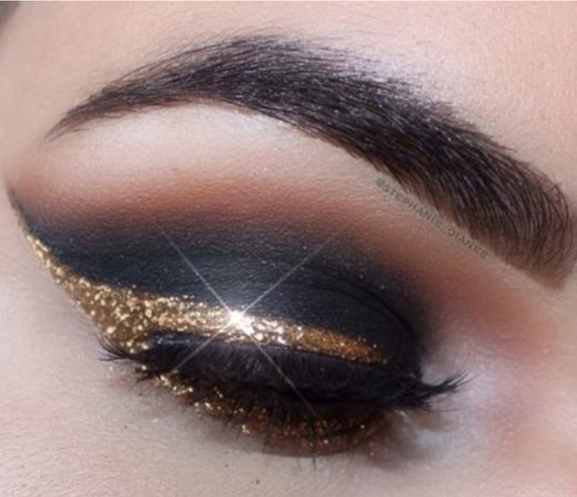 gold and black makeup