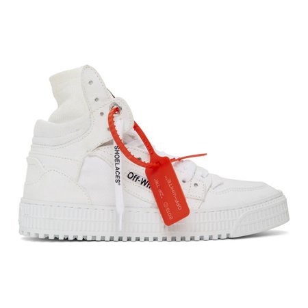Off-white Off Court 3.0 Leather And Canvas High-top Sneakers In White/no Color | ModeSens