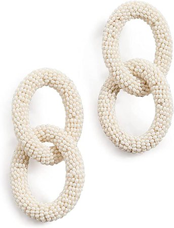 Amazon.com: SHASHI Women's Skipper Earrings, White, One Size: Clothing, Shoes & Jewelry