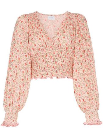 She Made Me Lia Floral Printed Blouse - Farfetch