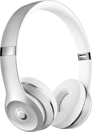 Beats by Dr. Dre Solo³ The Beats Icon Collection Wireless On-Ear Headphones Satin Silver MX452LL/A - Best Buy