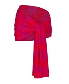 pink red wrap skirt asymmetrical