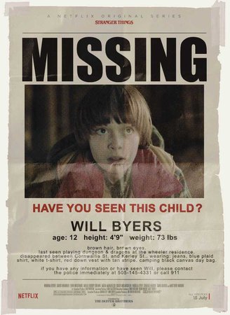 will missing poster