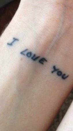 i love you tattoo