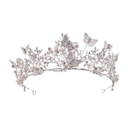 Elegant Bridal Crown Silver Wedding Tiara Flower Baroque Headband - Walmart.com