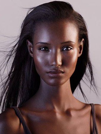 black woman model face