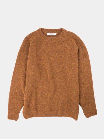 NORSE PROJECTS AJO BRUSH SWEATER - BURNT SIENNA