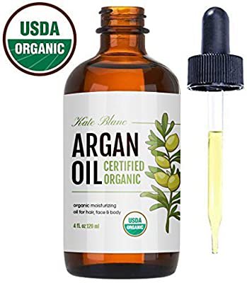 Amazon.com : Moroccan Argan Oil, USDA Certified Organic, Virgin, 100% Pure, Cold Pressed by Kate Blanc. Stimulate Growth for Dry and Damaged Hair. Skin Moisturizer. Nails Protector. 1-Year Guarantee. (Light 4oz) : Beauty