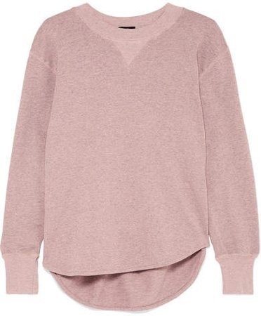 Organic Mélange Cotton-jersey Sweatshirt - Pink