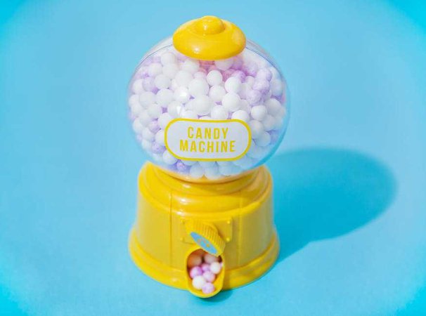 yellow gum ball machine
