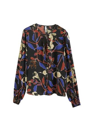 MANGO Floral print blouse