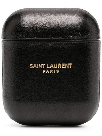 Saint Laurent logo airpods case black 6356620O7TJ - Farfetch