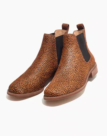 The Ainsley Chelsea Boot in Spotted Calf Hair