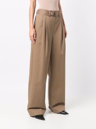 Shop Christian Wijnants Pala belted wide-leg trousers with Express Delivery - FARFETCH