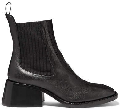 Bea Glossed-leather Chelsea Boots - Black