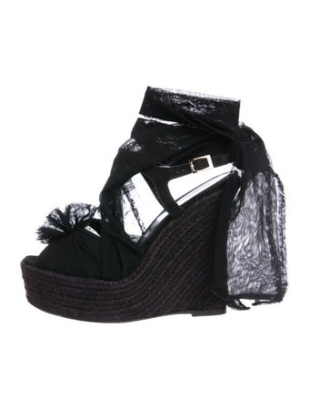 Fendi Platform Espadrille Wedges - Shoes - FEN102630 | The RealReal