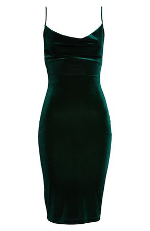 Lulus Jazzy Belle Cowl Neck Velvet Cocktail Dress | Nordstrom