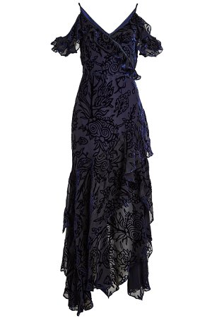 Dress with Velvet and Silk Gr. UK 12