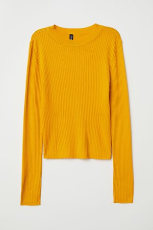 Fine-knit Top - Yellow - | H&M US