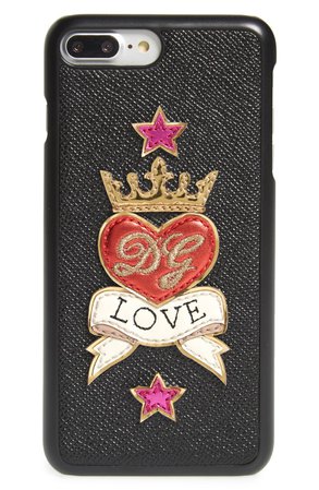 Dolce&Gabbana Love Emblem iPhone 7/8 Plus Case | Nordstrom