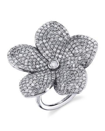 Sheryl Lowe Diamond Flower Ring