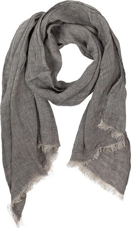 LUSIE'S LINEN Scarf - 100% Linen - 19 x 67 Inch - For Women & Men - Lightweight at Amazon Women’s Clothing store