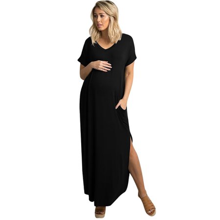 SAGACE Maternity Clothings Pure color short sleeves under the fork maternity dresses Women's Clothing Summer Nursing Apl19-in Dresses from Mother & Kids on Aliexpress.com | Alibaba Group