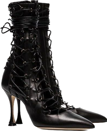 liudmila italy drury lane 100 black nappa leather lace up boots