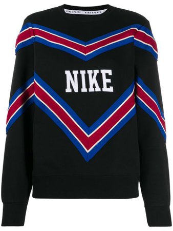 Nike Stripe Patterned Logo Patch Sweatshirt - Farfetch