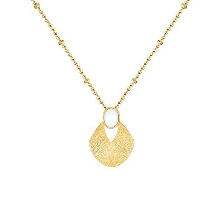 Mid long necklace CARAIBES - Nacre - Gold