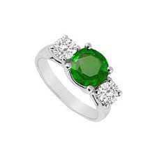 Green engagement ring