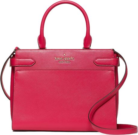Amazon.com: Kate Spade New York Staci Medium Saffiano Leather Satchel Purse (Pink Ruby) : Clothing, Shoes & Jewelry
