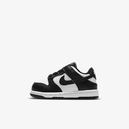 baby black and white dunks