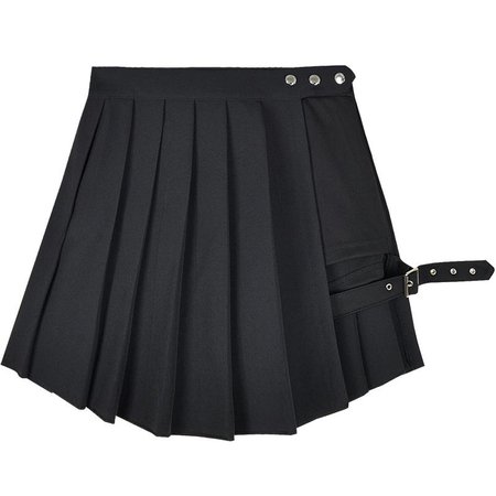 Punk black leg ring skirt yv42237 | Youvimi