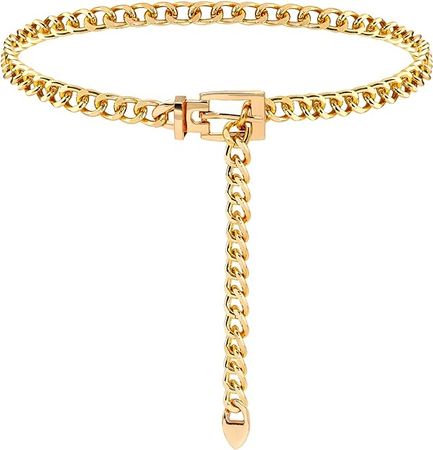 Amazon.com: Chain Belt for Women Alloy Chunky Wasit Chain Adjustable Punk Link Belly Body Chain for Jeans Dresses,Gold(47.2in) : Clothing, Shoes & Jewelry