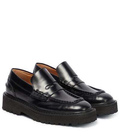 Dries Van Noten - Leather penny loafers | Mytheresa