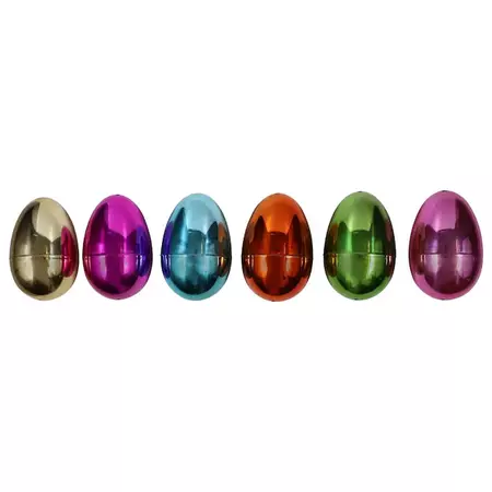 Colorful Fillable Metallic Plastic Easter Eggs, 6-ct. Packs | Dollar Tree
