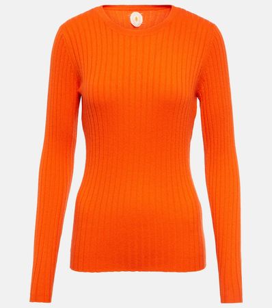 Ribbed Knit Cashmere Sweater in Orange - Jardin Des Orangers | Mytheresa