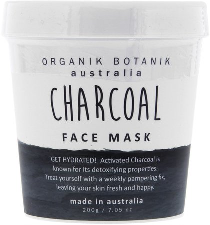 Buy Organik Botanik Face Mask Tub - Charcoal (200gm) at Mighty Ape NZ