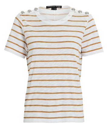 Veronica Beard Carla Striped T-Shirt | INTERMIX®