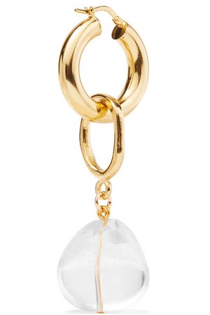 Mounser | Found Objects gold-plated glass hoop earrings | NET-A-PORTER.COM