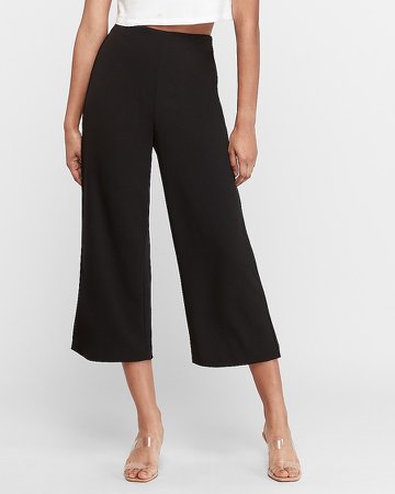 High Waisted Cropped Trouser Pant