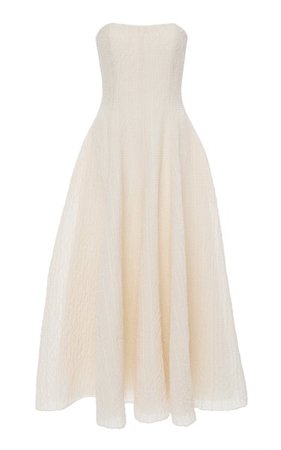 Fern Strapless Organza Dress By Ralph Lauren | Moda Operandi